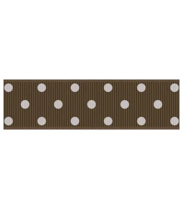 Lunares grandes rosa bebé/blanco 22mm