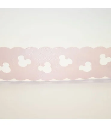 Minnie Mouse Rosa Flores Satinada 25mm