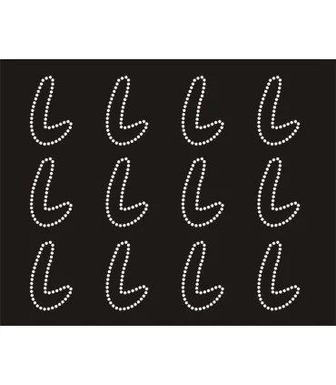 Transfer de Strass LETRAS ENGRAVER 32mm - Varias opciones