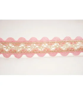 Encaje blanco roto con PIQUILLO 30mm - Varios colores 2