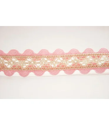 Encaje blanco roto con PIQUILLO 30mm - Varios colores