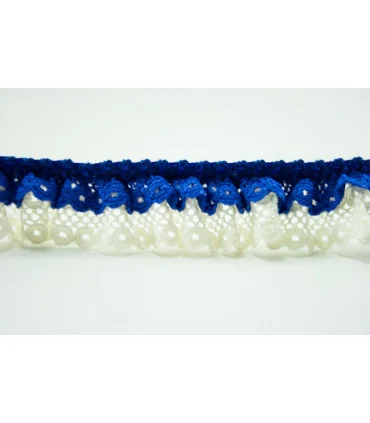 FRUNCIDO CON PUNTILLA BICOLOR 