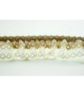 FRUNCIDO CON PUNTILLA BICOLOR 