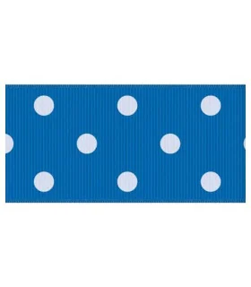 Lunares cobalto/blanco 38mm