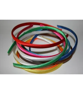 Diademas Forradas Satinadas 10mm - Varios colores