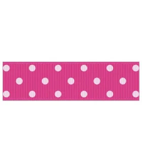 Lunares grandes fucsia/blanco 22mm