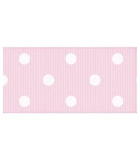 Lunares rosa bebé/blanco 38mm