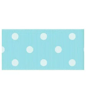 Lunares agua/blanco 38mm