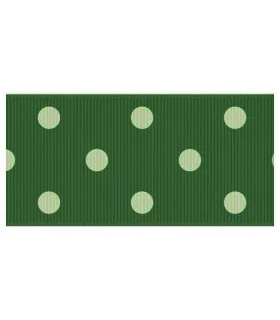 Lunares Verde cazador/blanco 38mm