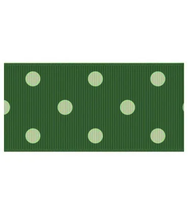 Lunares Verde cazador/blanco 38mm