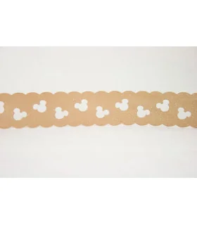 Minnie troquelada SATINADA GLITTER 30mm - CAMEL