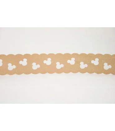 Minnie troquelada SATINADA GLITTER 30mm - CAMEL