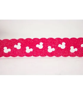 Minnie troquelada SATINADA GLITTER 30mm - AZALEA