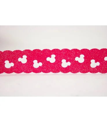 Minnie troquelada SATINADA GLITTER 30mm - AZALEA