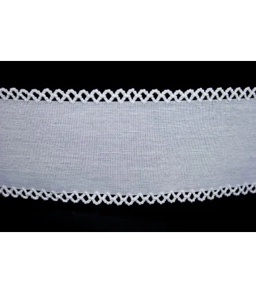 Cinta CON PUNTILLA DOBLE 50mm - Varios colores