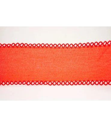 Cinta CON PUNTILLA DOBLE 50mm - Varios colores