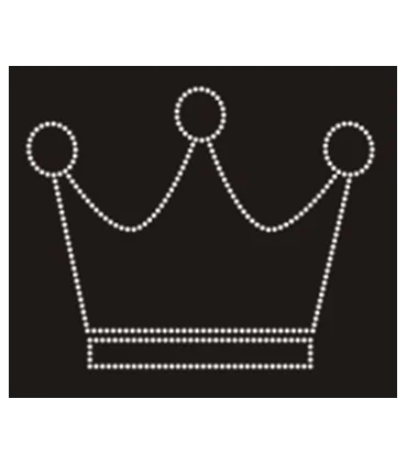 TRANSFER STRASS CORONA 17*14CMS - Varios colores