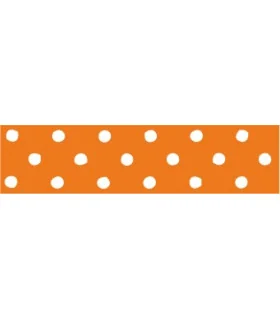 Lunares grandes naranja/blanco 22mm