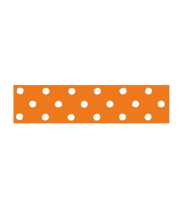Lunares grandes naranja/blanco 22mm