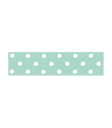 Lunares grandes verde menta/blanco 22mm