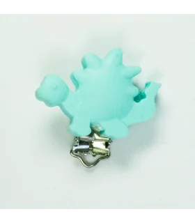 CHUPETERO DINOSAURIO SILICONA 46*55mm - Varios colores