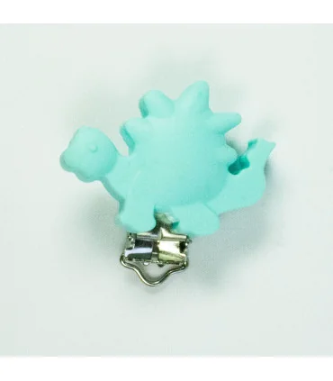 CHUPETERO DINOSAURIO SILICONA 46*55mm - Varios colores