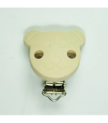 CHUPETERO OSITO SILICONA 38mm - Varios colores