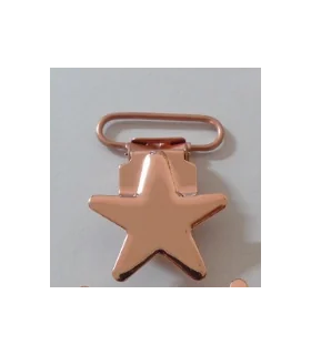 Chupetero ESTRELLA ORO ROSA BRILLANTE 