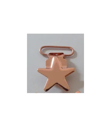 Chupetero ESTRELLA ORO ROSA BRILLANTE 