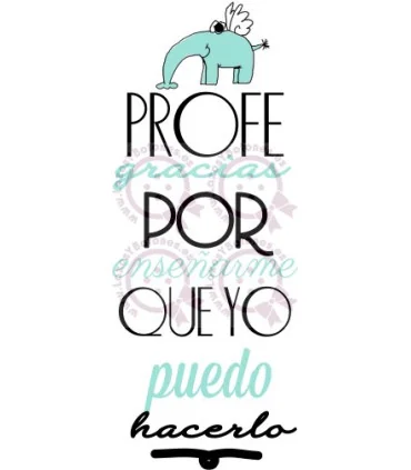 PROFE, GRACIAS POR ENSEÑARME... - AZUL