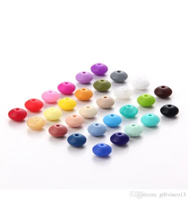 LENTEJAS DE SILICONA REDONDA 12*6mm - VARIOS COLORES
