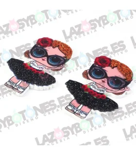 RESINA LOL SURPRISE GLITTER - DOLLFACE 38*58mm