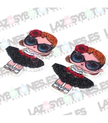 RESINA LOL SURPRISE GLITTER - DOLLFACE 38*58mm
