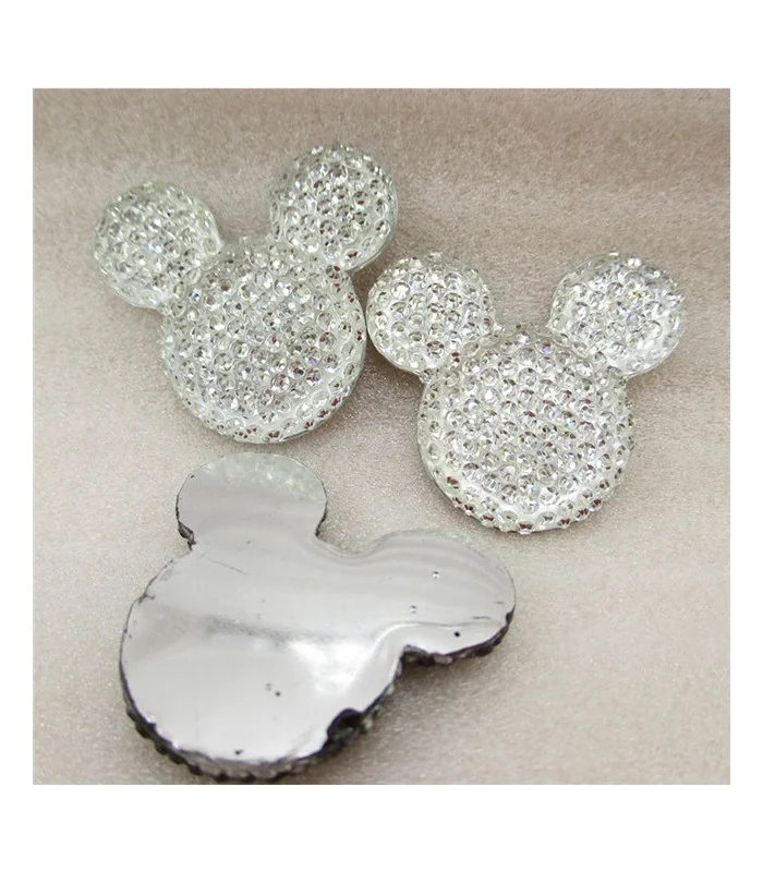 Mickey SILUETA BRILLO 33*34mm - Varios colores