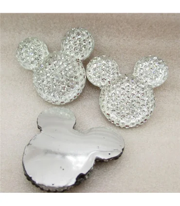 Mickey SILUETA BRILLO 33*34mm - Varios colores