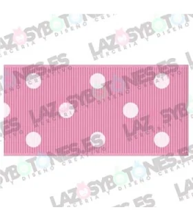 Lunares ROSA BATIDO DE FRESA/blanco 38mm