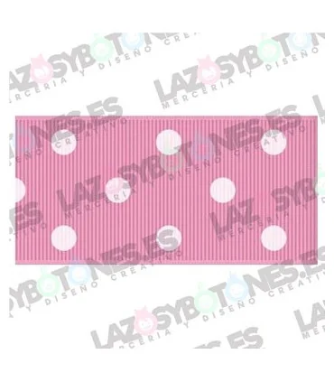 Lunares ROSA BATIDO DE FRESA/blanco 38mm