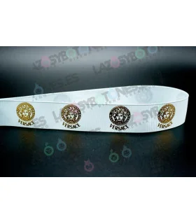 VERSACE AZUL BEBÉ/DORADO 25mm