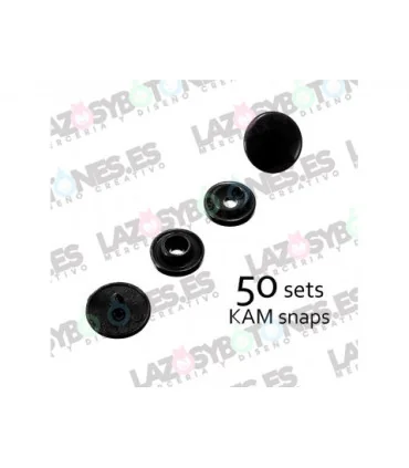PACK de 50 SNAPS KAM - Negro