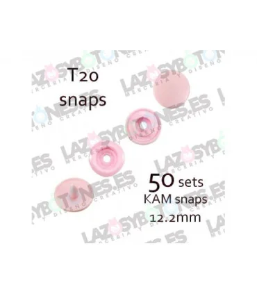 PACK de 50 SNAPS KAM - Rosa Pastel