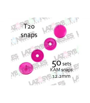 PACK de 50 SNAPS KAM - Fucsia