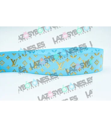 Louis Vuitton Azul bebé/ORO 25MM