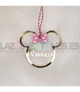 BOLA DE NAVIDAD - MOD. MINNIE LAZO ROSA