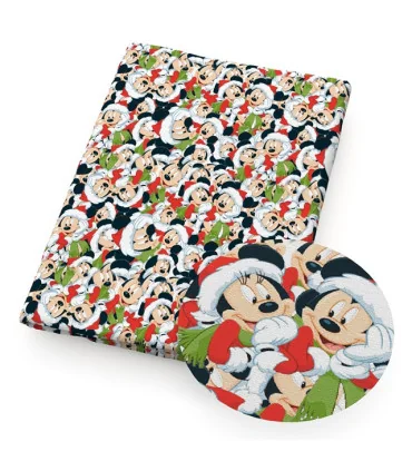 Retal de MICKEY MINNIE NAVIDAD 145cms/ancho