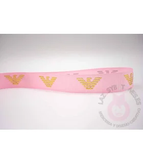 ARMANI LOGO - Rosa Bebé/oro 25mm