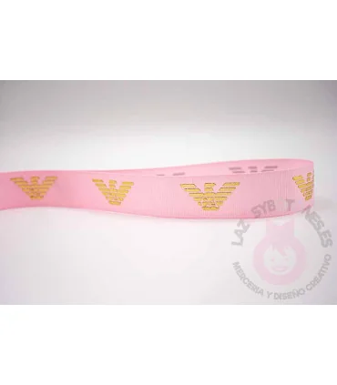ARMANI LOGO - Rosa Bebé/oro 25mm
