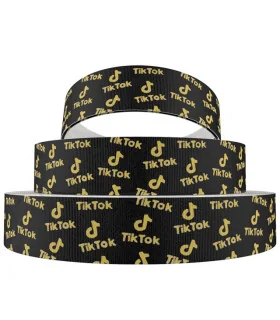 TIKTOK MINI LOGO NEGRO 25mm