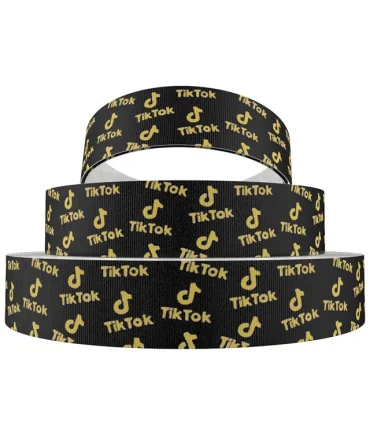 TIKTOK MINI LOGO NEGRO 25mm