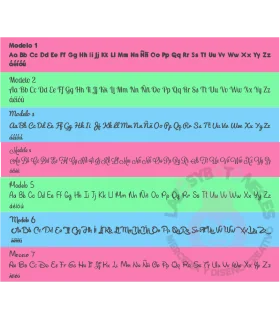 Cinta grosgrain bordada Nombre - Varios Colores 2