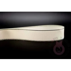 Cinta grosgrain HILO PLATEADO 25mm - Crema